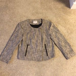 Loft size 8 tweed cream and black blazer